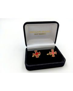 Red Cross of Constantine Enamel Cufflinks